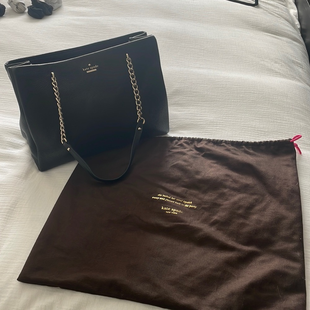 Black leather Kate Spade bag